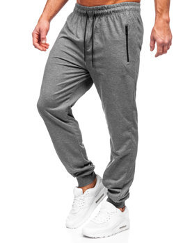 Antracito spalvos vyriškos sportinės jogger kelnės Bolf JX6105