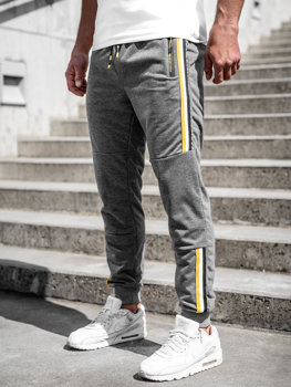 Antracito spalvos vyriškos sportinės jogger kelnės Bolf K10336A