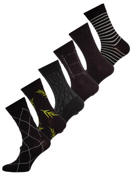 Daugiaspalvės vyriškos kojinės su raštais Bolf M8-6P-1