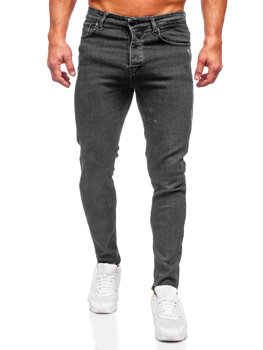 Grafito spalvos vyriškos džinsinės kelnės regular fit Bolf 6134