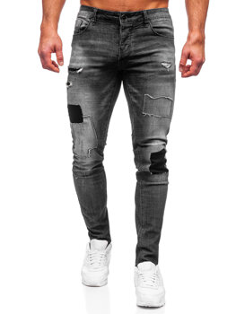 Grafito spalvos vyriškos džinsinės kelnės slim fit Bolf MP0031G