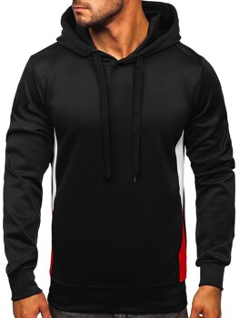 Juodas vyriškas džemperis su gobtuvu Bolf JK99118