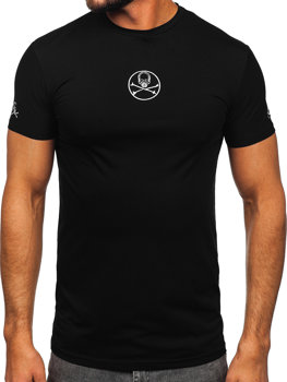 Juodi vyriški marškinėliai su paveikslėliu Bolf MT3040