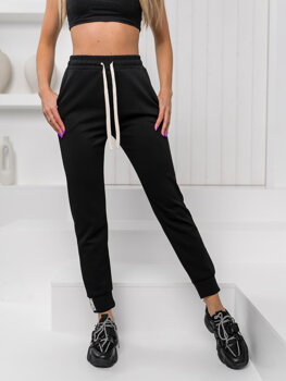 Juodos moteriškos sportinės jogger kelnės Bolf W7803