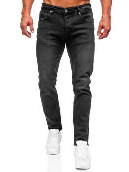 Juodos vyriškos džinsinės kelnės regular fit Bolf 6693R