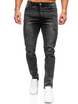 Juodos vyriškos džinsinės kelnės regular fit Bolf K10006-2