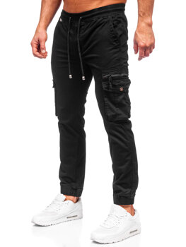 Juodos vyriškos jogger cargo kelnės Bolf MP0201N
