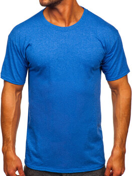 Mėlyni vyriški marškinėliai be paveikslėlio Bolf B10