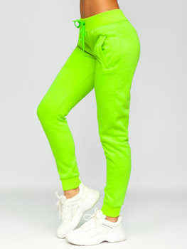 Neoninės žalios moteriškos sportinės kelnės Bolf CK-01