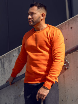Oranžinis vyriškas džemperis be gobtuvo Bolf 2001A