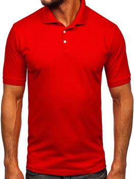 Raudoni vyriški polo marškinėliai Bolf 0002