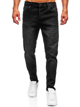 Slim Fit vyriški džinsai Juoda Bolf 6588