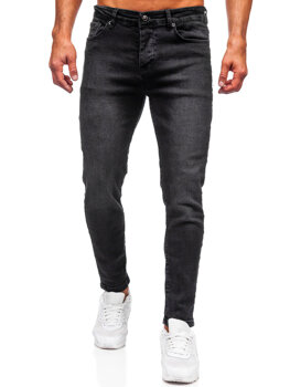 Slim Fit vyriški džinsai Juoda Bolf 6687