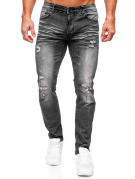 Slim Fit vyriški džinsai Juoda Bolf MP0032N