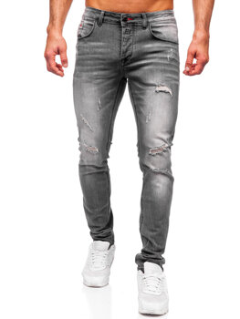 Slim Fit vyriški džinsai Juoda Bolf MP0054N