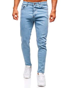 Slim Fit vyriški džinsai Mėlyna Bolf 6199