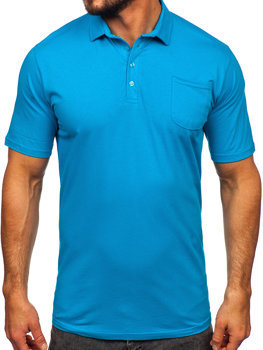 Turkio spalvos vyriški medvilniniai polo marškinėliai Bolf 143006