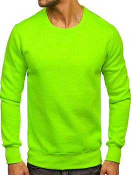 Vyriškas džemperis be gobtuvo neoninis žalias Bolf 2001