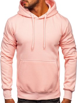 Vyriškas džemperis su gobtuvu šviesiai rožinis Bolf 2009-38