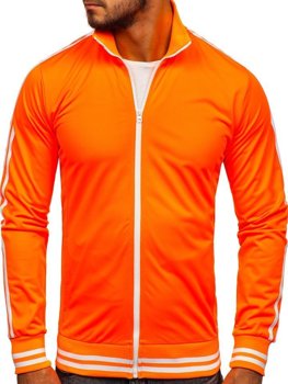 Vyriškas užsegamas džemperis stačia apykakle retro style oranžinis Bolf 11113