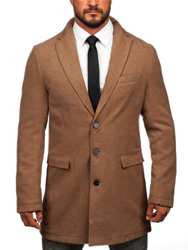 Vyriškas žieminis paltas šviesiai rudas Bolf 1047
