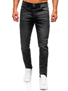 Vyriški džinsai slim fit Juoda Bolf 6489