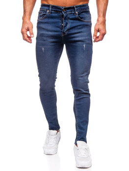 Vyriški džinsai slim fit Tamsiai mėlyna Bolf 6257