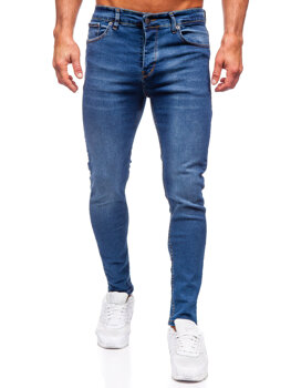 Vyriški džinsai slim fit Tamsiai mėlyna Bolf 6262