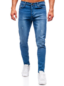 Vyriški džinsai slim fit Tamsiai mėlyna Bolf 6458