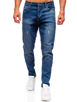 Vyriški džinsai slim fit Tamsiai mėlyna Bolf 6518