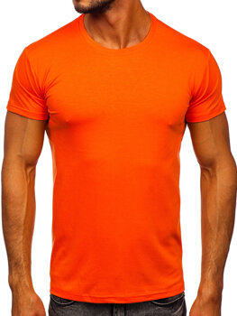 Vyriški marškinėliai be paveikslėlio oranžiniai Bolf 2005-32
