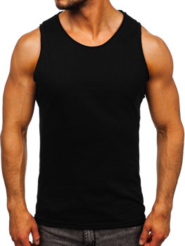 Vyriški marškinėliai tank top be paveikslėlio juodi Bolf 1205