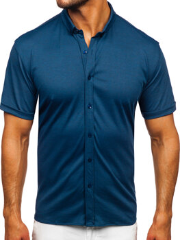 Vyriški marškinėliai trumpomis rankovėmis Tamsiai mėlyna Bolf 2005
