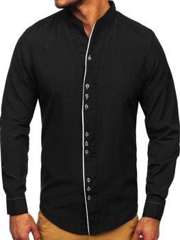 Vyriški marškiniai ilgomis rankovėmis juodi Bolf 5720