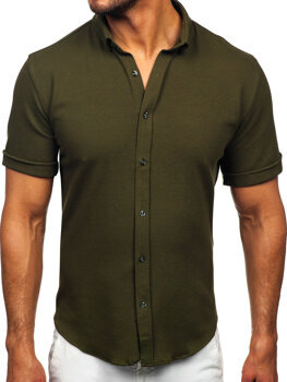 Vyriški muslino marškinėliai trumpomis rankovėmis Khaki Bolf 2013