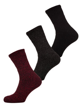 Vyriškos storos žieminės kojinės daugiaspalvės-5 Bolf A8990-2-3P 3PACK