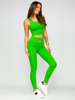 Žalias moteriškas sportinis dviejų dalių komplektas Fashion Bolf 022