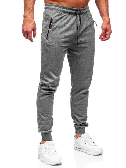 Antracito spalvos vyriškos jogger kelnės Bolf JX5001