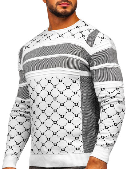 Baltas vyriškas megztinis Bolf 1059