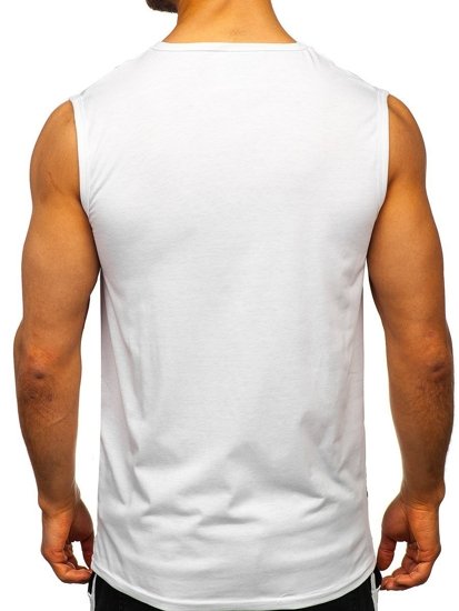 Balti vyriški marškinėliai su paveikslėliu Bolf SS11081