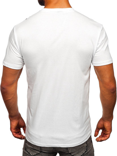 Balti vyriški medvilniai marškinėliai Bolf 14701