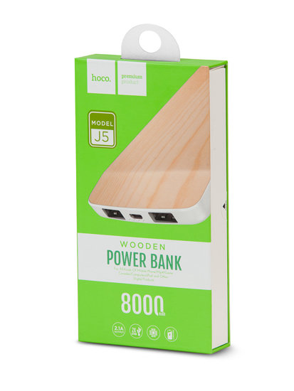 Geltonas powerbank 8000mAh J5