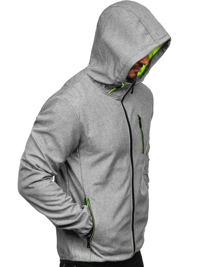 Grafito spalvos vyriška demisezoninė striukė softshell Bolf KS2195