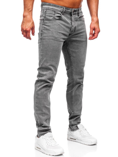 Grafito spalvos vyriškos džinsinės kelnėse slim fit Bolf MP0192GC