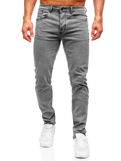 Grafito spalvos vyriškos džinsinės kelnėse slim fit Bolf MP0192GC