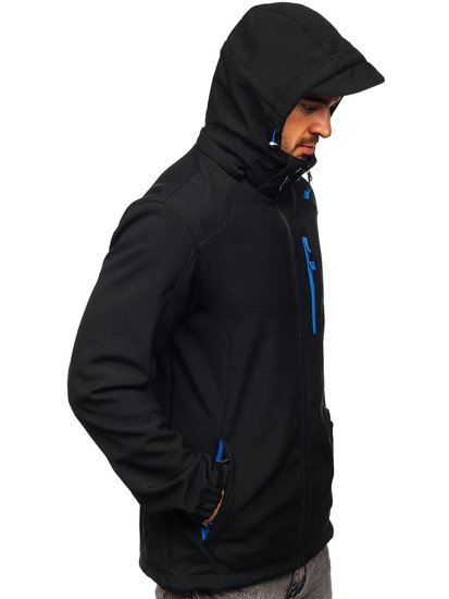 Juoda su mėlyna vyriška stiurkė softshell Bolf BK017