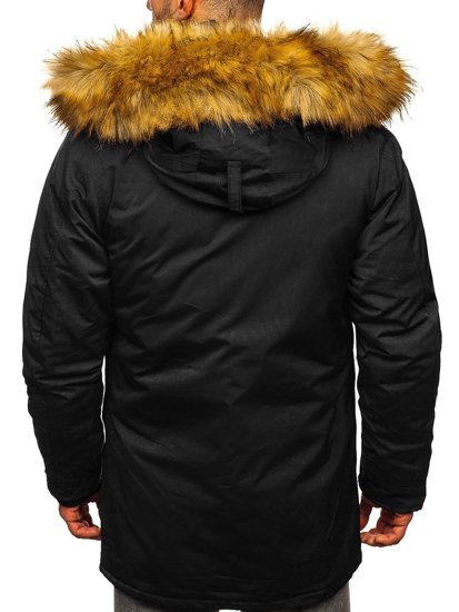 Juoda vyriška žieminė parka striukė alaska Bolf HZ8109