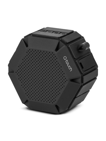 Juodas vandeniui atsparus plūduriuojantis garsiakalbis bluetooth QBS-55