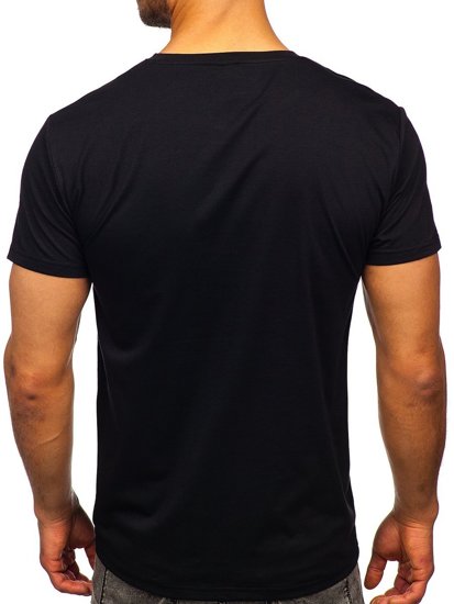 Juodi vyriški marškinėliai su paveikslėliu Bolf Y70015