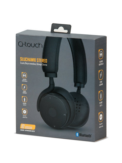 Juodos stereo ausinės bluetooth QBM-68